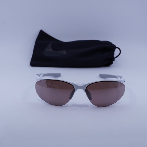 NIKE AERIAL E DZ7353 100 Geometric Sunglasses - White/Road Tint - Picture 3 of 10